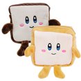 thumbnail image 1 of 2Pcs Toast Shape Money Bag Cartoon Plush Bag Small Toast Coin Purse Adorable Period Bag, 1 of 6