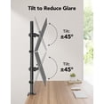 thumbnail image 3 of HUANUO Vertical Dual Monitor Mount for 17&acirc;??32 Inch Screens, 17.6 lbs Capacity Each, Extra Tall Stacked Monitor Stand with Height Adj, 3 of 7