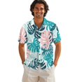 thumbnail image 3 of KUIFORTI Tropical Leaf Couple Matching Outfits Fashionable Mens Casual Shirts Hawaii Dress Breathable Short Sleeve Button Down with Soft Fabric for Summer Vacation Trip, 3 of 7