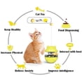 thumbnail image 4 of Juguete para gatos 4 en 1, juguete interactivo para gatos con bola doble y dispensador de comida, adecuado para juegos de entrenamiento y educación de gatos, 4 of 5