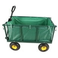 thumbnail image 6 of Olurrisa Heavy Duty 880LBS Garden Cart with Removable Fence, 10" Noise Reduction Tires & Pull Handle, for Lawn Tractor Hauling and Yard Work (Green), 6 of 7