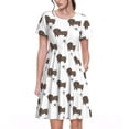 thumbnail image 1 of Disketp Dachshund Dog para Vestido de Manga Corta para Mujeres, Vestidos de Verano para Mujeres, Casual y Holgado para la Playa, 1 of 6