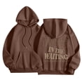 thumbnail image 5 of XINXIAOO Hoodies for Women Long Sleeve Hoodie Hoodies for Women Pullover Graphic Hoodies for Women Brown Sweater Fall Clothes Women Daily Wear, 5 of 6