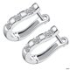 thumbnail image 4 of Women Girls Harp Shape Earrings Silver Plated Ear Clip Pin Copper Stud Jacket, 4 of 5