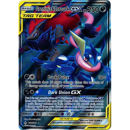 Pokemon Unbroken Bonds Greninja Zoroark Tag Team Gx 200