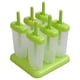thumbnail image 1 of Moldes para helados de paletas, moldes de silicona, reutilizables, verdes, 1 of 5