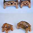 thumbnail image 4 of 4 Unids Elegante Silla de Taburete de Resina Simulada Miniatura Paisaje Decoraciones de Banco Adornos de Escritorio para Suministros de Casa de Muñecas (Estilo Mixto), 4 of 5