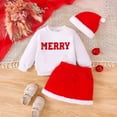 thumbnail image 2 of VNKIDY Toddler Girl Christmas Outfits Sets Baby Girl Crewneck Sweatshirt Tutu Skirts Sets Cute Little Girl Clothes Sets Comfort, 2 of 6