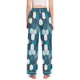 thumbnail image 3 of FORMRS Women's Pajama Pants with Pockets Soft Comfy Loungewear Sleep Bottom, Sizes S-2XL, Dark Blue Hexagon Patterns, 3 of 8