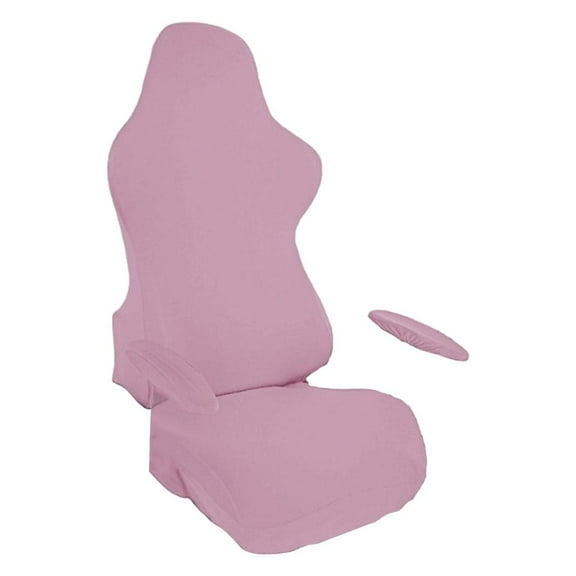 Stretch Gaming Chair Cover Solid Color Washable Ergonomic Polyester Dust light pink
