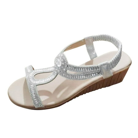 

Jungdeepe Women s Summer Fashion Bohemian Wedges for Women Wedding Node High Heels Sandals for Women Size 11 Womens Sandals Dressy Womens Slide Sandals Size 9 Studded Sandals for Women Flat Jelly