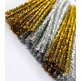thumbnail image 3 of 100 Gold And Silver Glitter Pipe Cleaners 30cm x 6mm, 3 of 5