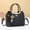 Black, variant on Embossed Texture Ladies Top Handle Handbag, Faux Leather Convertible Crossbody Shoulder Satchel, Fashion Structured Everyday Purse