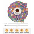 thumbnail image 6 of 15 Inch Round Placemats Set of 6, Colorful Ethnic Non Slip Heat Insulation PP Table Mats, Modern Abstract National Geometric Purple Washable Place Mats for Kitchen Dining Party Table Decor, 6 of 7