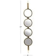 thumbnail image 3 of DecMode 8" x 49" Gold Slim Stacked 4 Layer Chain Wall Mirror with Round Pattern, 3 of 9