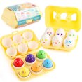 thumbnail image 1 of 6 huevos para incubar chirriantes, los mejores regalos, mezcla de juguetes para combinar, huevo retorcido DIY para niños y niñas, 1 of 7