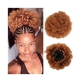 thumbnail image 1 of Pièces de Cheveux Courtes Crépus Bouclés Chignon Afro Bouffant Cordon Extension Queue de Cheval Synthétique Queue de Cheval Bouclée Postiche Chignon, 1 of 5