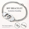 thumbnail image 6 of FindChic Bracelets for Women Handcuffs Cuban Chain Stainless Steel Y2K Jewelry Gift for Her Birthday Christmas, 7.5inch, 6 of 9