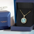 thumbnail image 5 of Gem Stone King 18K Yellow Gold Plated Silver Pendant with Chain Topaz Moissanite (16.35 Cttw), 5 of 6
