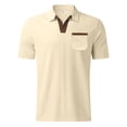 thumbnail image 6 of IhhxPro Men's Short Sleeve Collared Shirt with Pocket Stretchable Summer Casual Top Lightweight Cotton Fit Solid Work Button Down S-3XL, 6 of 6