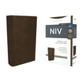 thumbnail image 2 of NIV, Bible, Personal Size, Large Print, Leathersoft, Brown, Red Letter, Comfort Print, 2 of 4