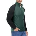 thumbnail image 2 of SWSMCLT Men's Long Sleeve Sweatshirt Half Zip Cotton Blend Sweat Shirt Top Fall High Neck Soft Fashion Casual Green X-Large, 2 of 4