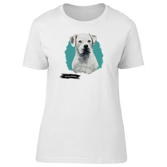 American Bulldog Watercolor Dog T-Shirt Women -Image by Shutterstock, Female x-Large