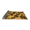 thumbnail image 2 of Ahgly Company Indoor Square Abstract Orange Modern Area Rugs, 6' Square, 2 of 4