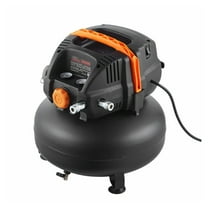 6 Gallon Air Compressor 1.7HP, 2.3CFM @ 90PSI, Portable Pancake Compressor with Dual Couplers