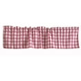 thumbnail image 2 of poplin gingham checkered window valance 58 wide coral, 2 of 2