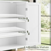 Homfa Bathroom Cabinets Freestanding, Bathroom Storage Floor Cabinet, White Storage Cabinets with Doors and Shelves