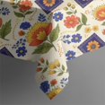 thumbnail image 5 of Pioneer Flower Floral Print Pattern Square Tablecloth, Waterproof Wipeable Spillproof Washable Table Cover for Home Kitchen Party Decor, 60"x60", 5 of 6