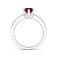 thumbnail image 2 of ANGARA Natural Tapered Shank Oval Solitaire 1.25 ct Ruby Ring in 14K White Gold for Women (Size-8x6mm) | July Birthstone, Birthday, Anniversary, Jewelry Gift for Women | Natural Ruby Ring, 2 of 9