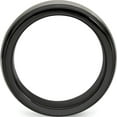 thumbnail image 3 of Black Ti & Titanium Polished Grooved Ring, 3 of 6