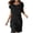 Black, variant on ZQUUVOU Women's Casual Solid Color Dress Shawl Round Neck Round Neck Dress Burgundy