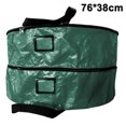 thumbnail image 1 of Laklulu - Bolsa de almacenamiento para coronas de doble capa, color puro, para decoración navideña, con cremalleras dobles y asas para Navidad (rojo/verde, 30 pulgadas), 1 of 6