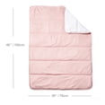 thumbnail image 5 of CREVENT Soft Plush Girls Pink and White Minky Baby Quilt Blanket, 5 of 5