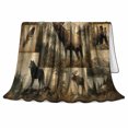 thumbnail image 2 of Rustic Wildlife Collage, Peaceful Mountain Lake Scene, Warm Flannel Blanket for Cabin and Lodge with Detailed Artwork, Outdoor Lovers Valentine's Day Gift, Rustic Home Decor, 2 of 9