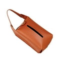 thumbnail image 2 of Car PU Leather Tissue Dispenser Case Holder Fixed Back Seat 7.8x4.5x3 Inch with Light Brown, 2 of 9