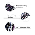 thumbnail image 6 of TIYOMI Women's Hawaiian Pants Plus Size 5X Elastic Purple Stripe High Waisted Dressy Pants Drawstring Summer Lounge Pants With Pockets Beach Outfits Palazzo Pants for Women 5XL 28W, 6 of 7