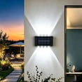 thumbnail image 4 of Solar Powered Up and Down Wall Washing Light, Waterproof Outdoor Sconce Lamp, Auto Lighting Decor for Courtyard Wall, Balcony Fence, Staircase and Residential Yard Night Landscape Lighting, 4 of 7
