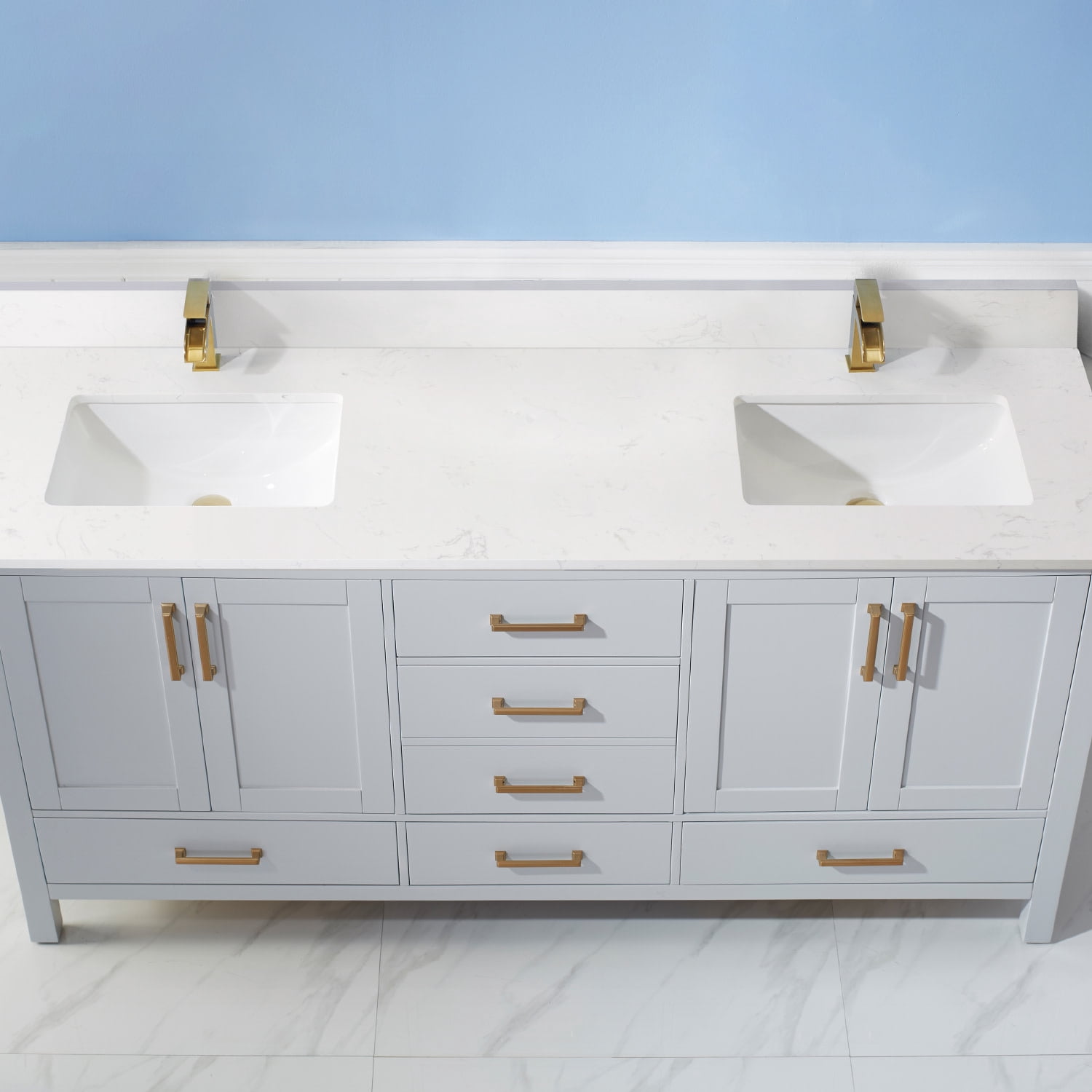 Miseno Mv785072-Nm Shannon 72" Free Standing Double Basin Vanity Set - White