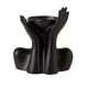 thumbnail image 1 of Jarrón de cerámica para flores, soporte para plantas, centro de mesa, accesorios para el hogar, oficina Cara de soporte negra, 1 of 9