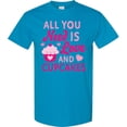 thumbnail image 3 of Inktastic Valentines Day All You Need is Love and Cupcakes T-Shirt, 3 of 5