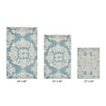 thumbnail image 6 of Better Trends 3 Piece Bathroom Rug Set 100% Cotton Extra Soft Tufted Bath Rug Water Absorbent Non-Slip Bath Mat Machine Washable (Blue) Medallion Collection, 6 of 8