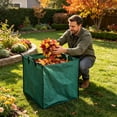 thumbnail image 4 of Heavy Duty Home and Yard Bags 190 Gallon Reusable Self-Standing Lawn and Leaf Bags Garbage Can with Reinforced Handles, Green, 4 of 6