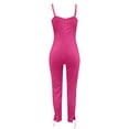 thumbnail image 2 of zuwimk Jumpsuits For Women Dressy,Women's Summer Casual Jumpsuits Wrap V Neck Sleeveless One Piece Pants Romper Hot Pink,L, 2 of 5