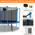 thumbnail image 3 of CITYLE 16 FT Trampoline 1500 LBS for Adults and 10 Kids, Heavy Duty Outdoor Trampoline with Basketball Hoop and Enclosure Net, Trampoline with Lights, Wind Stakes, No Gap Design,, 3 of 6