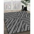thumbnail image 3 of Ahgly Company Machine Washable Indoor Square Transitional Dark Gray Black Area Rugs, 3' Square, 3 of 7