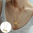 thumbnail image 3 of Kripyery Fitness Dumbbell Necklace - Men's and Women's Necklace with Personality Barbell, Minimalistic All-Match Necklace, 3 of 7